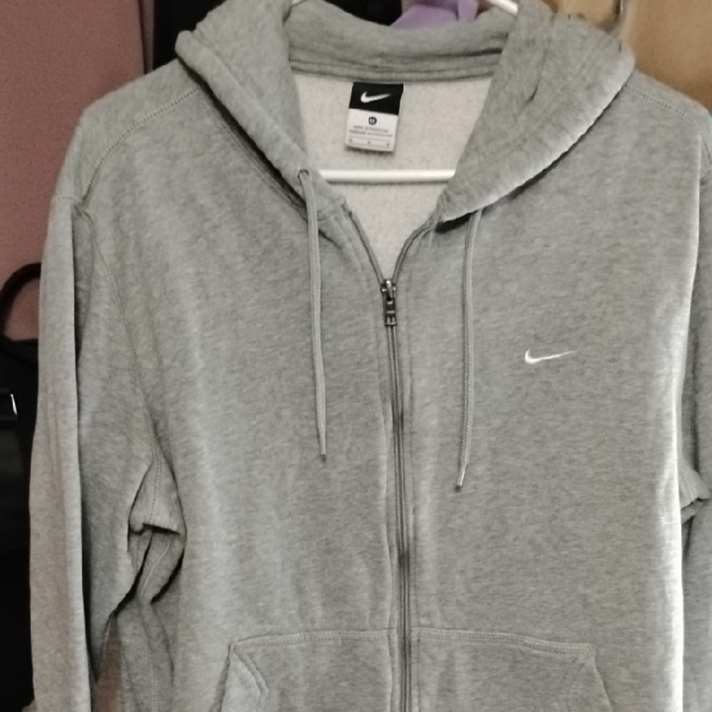 Nike Heather Gray Full-Zip Hoodie